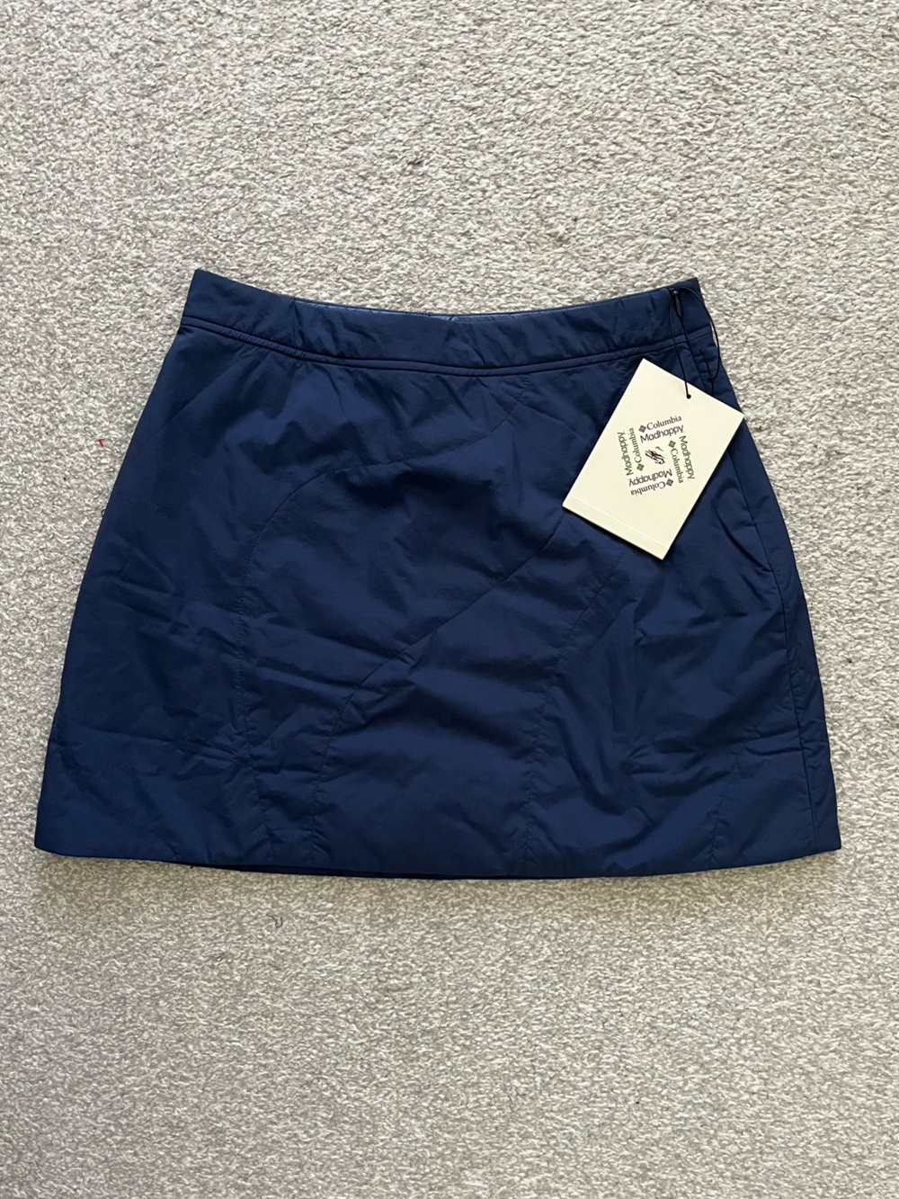 NWT Columbia x MadHappy Collab Navy A-Line Puffer Outdoor In Skirt Sizes 6 & 8